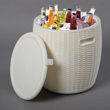 Secchio ghiaccio resistente alle intemperie in biancoDimensioni: 43,5x43,5x47,5 cm