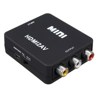 MINI HDMI to 3RCA CVBS Composite Video AV Converter Adapter TV PS3 VHS VCR D LK