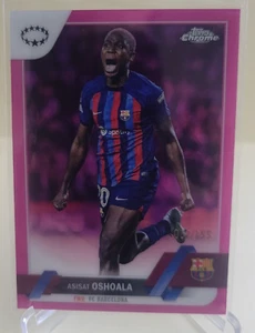 2022-23 TOPPS CHROME UEFA WOMENS ASISAT OSHOALA #84 PINK SER# 37/199 BARCELONA - Picture 1 of 2