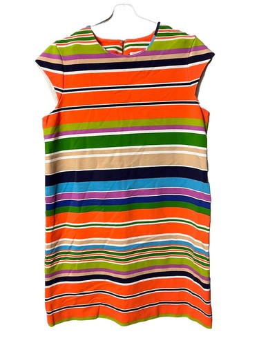 Abito da lavoro ufficio Kate Spade arancione blu Nico taglia 8