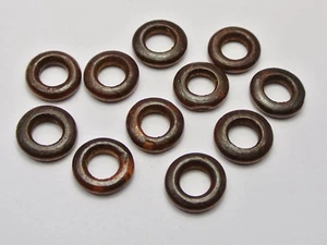 200 Brown Round Ring Wood Beads 16mm ~Wooden Ring Beads Jewelry craft DIY - Picture 1 of 4