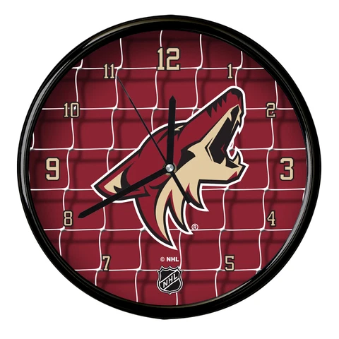 Arizona Coyotes 12'' Team Net Clock Cover