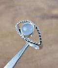 925 Solid Sterling Silver Blue Chalcedony Ring -9 us a543