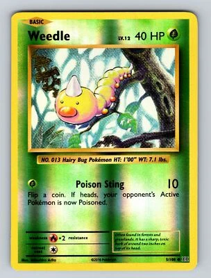 Base Set 2 #100/130 Weedle Rev Holo - Image 1 of 2