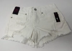 No Boundaries White Fray Hem Shorts Size 5 NWT - Picture 1 of 3
