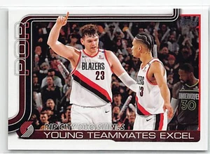 2025-26 Topps #289 Rip City Duo Shines: Young Teammates Excel - Picture 1 of 2