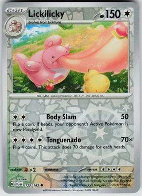 Pokemon Lickilicky 125/162 SV05: Temporal Forces NM Reverse Holo card - Image 1 of 2