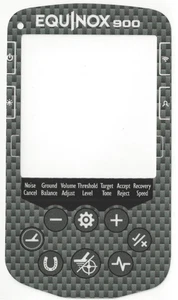 Minelab Equinox 900 vinyl keypad sticker Black Carbon, English Language - Picture 1 of 1