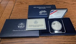 2005 Chief Justice John Marshall 90% Silver Dollar $1 PROOF US MINT - Picture 1 of 3
