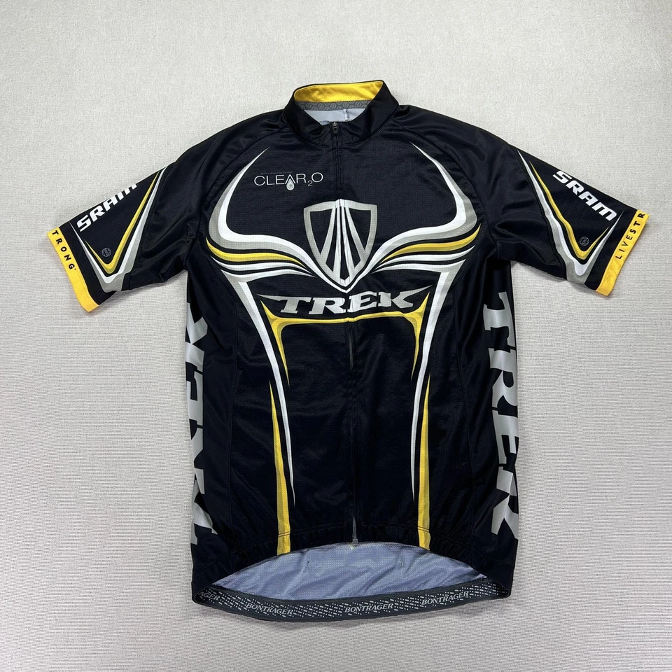 Trek Bontrager Cycling Jersey Men's M Black Yellow Full Zip LIVESTRONG Cycling - Image 1 of 4