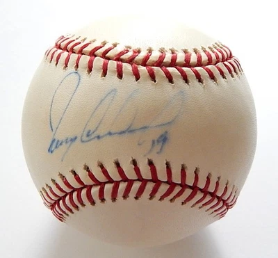 Roger Cedeno Signed Rawlings OML Baseball Auto Autograph - Image 1 of 2