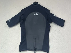 Quicksilver  Syncro Hyper Stretch Swim  Black Short Sleeve Surf Shirt  Size 2XL - Picture 1 of 8