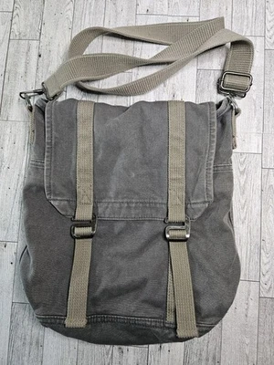 Bolso Mensajero Gap Lona Bandolera Gris Hebilla de Metal Hombro Mediano  Foto 1 de 4