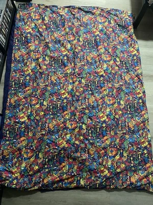 IKEA Rare LUSTIGT ~ Twin Duvet Cover Monsters Rooftop Rollercoaster 86 X 60 - Image 1 of 4