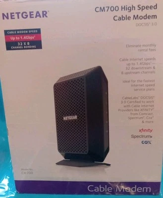 Netgear CM700 High Speed Cable Modem Cotains Modem And Adapter Only - Image 1 of 4