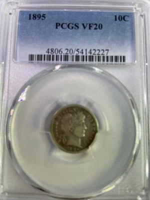 1895 Barber Dime PCGS VF20 - Image 1 of 4