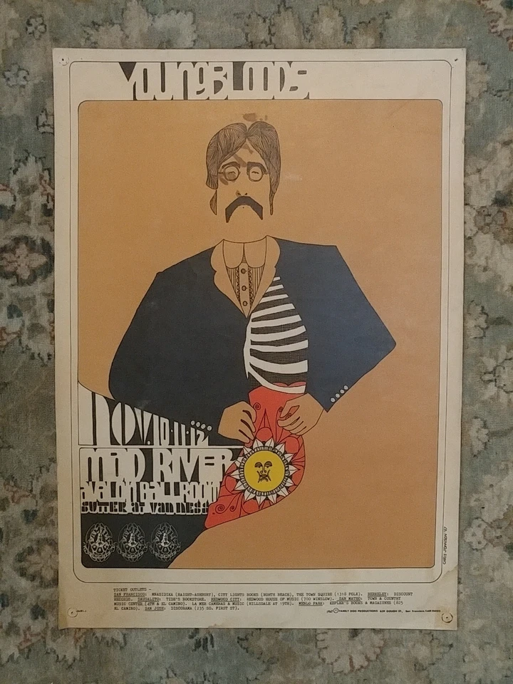 Póster The Youngbmoods Mad River Avalon FD91 1967  Foto 1 de 4