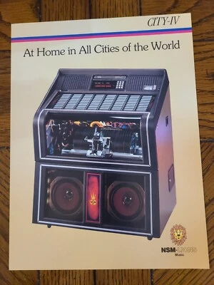  11- 8.5'' NSM CITY IV ES-IV JUKEBOX PHONOGRAPH  arcade  game  AD FLYER     - Image 1 of 4
