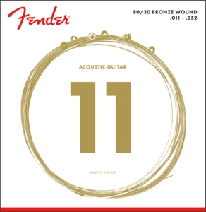 Fender 70CL 80/20 Bronze Acoustic Guitar Strings Set - CUSTOM LIGHT 11-52 - Picture 1 of 1