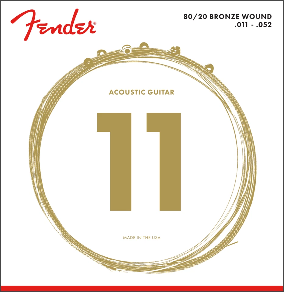 Fender 70CL 80/20 Bronze Acoustic Guitar Strings Set - CUSTOM LIGHT 11-52 - Image 1 of 1