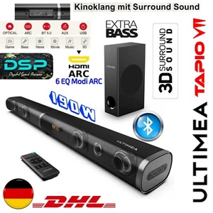 ULTIMEA Tapio VII Soundbar 190W 2.1-Kanal 6 EQ Modi ARC Optical USB BT 5.0 black - Bild 1 von 11
