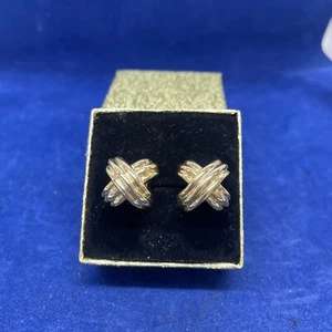Authentic Tiffany and Co. signature cufflink 1992. 18kt Yellow gold Marked 750 - Picture 1 of 5