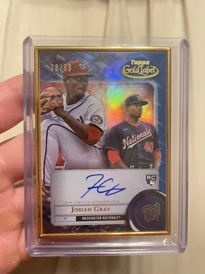 Josiah Gray Topps Gold Label Auto /50 - Image 1 of 2