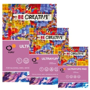 A5 A4 or A3 Yupo Ultra Watercolour Paper Pad 200gsm 12 Sheets Alcohol Ink Paints - Picture 1 of 7