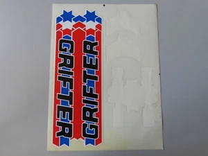 Pegatina/calcomanía de poste vintage Raleigh Grifter BMX sin usar en hoja, pieza de bicicleta - Imagen 1 de 2