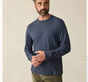 Faherty Sunwash Slub Langarmshirt, blau, Gr. M - Bild 1 von 10