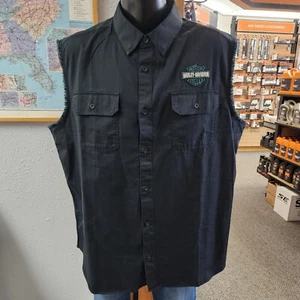 Mens Harley-Davidson Bar & Shield sleeveless Blowout Black Beauty Size 3XL - Picture 1 of 3