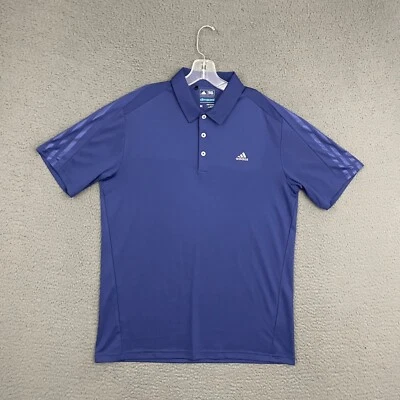 Adidas Polo Shirt Mens Medium Blue ClimaCool Casual Outdoor Preppy Golf Dad - Image 1 of 4