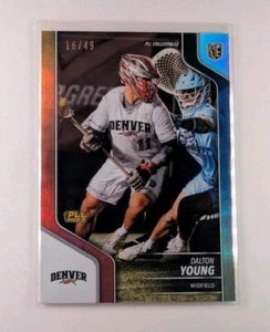 Dalton Young 2024 Premier Lacrosse League PLL 12 Yellow Parallel Card #16 /49 RC - Picture 1 of 2