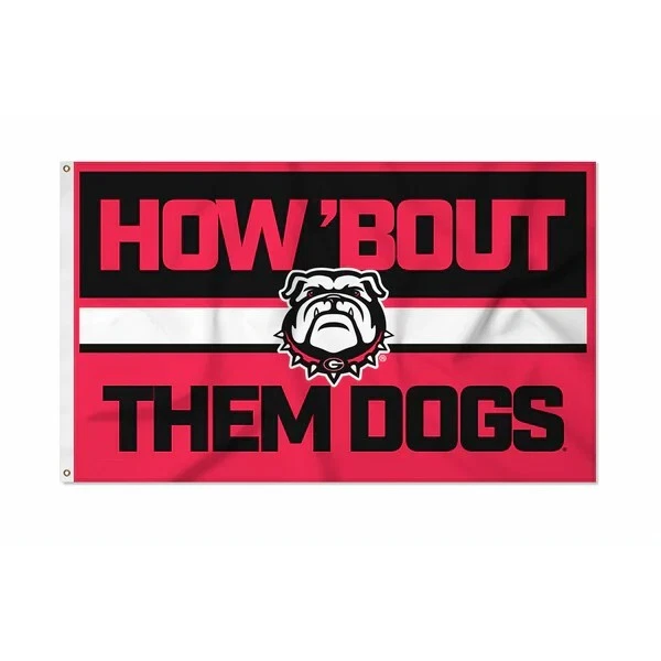 Bandera negra y roja audaz de los Georgia Bulldogs de 3x5 pies Foto 1 de 1