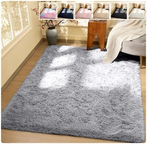 Large Rugs Non Slip Fluffy Shaggy Area Rug Living Room Bedroom Carpet Floor Mat - Picture 1 of 46