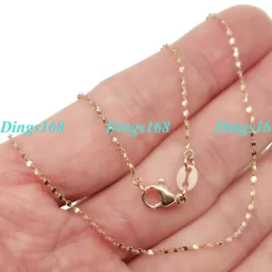 Unisex 18K Rose Gold Filled Tarnish-Free 16"-24" Thin Starry Chain Necklace Y127 - Picture 1 of 2