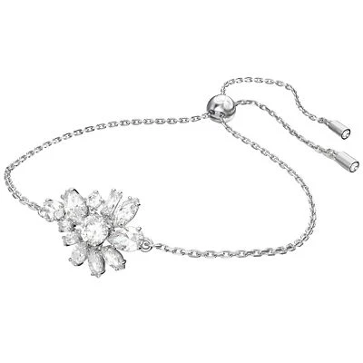 Swarovski Women's Bracelet Gema Mixed Cuts Flower White Rhodium Plated 5644684 - Image 1 of 3