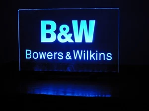 B&W ETCHED ACRYLIC LED SIGN - Picture 1 of 7