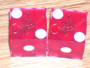 1 PAIR OF DICE FROM THE CRYSTAL BAY CLUB (6) LAKE TAHOE NV - Picture 1 of 2