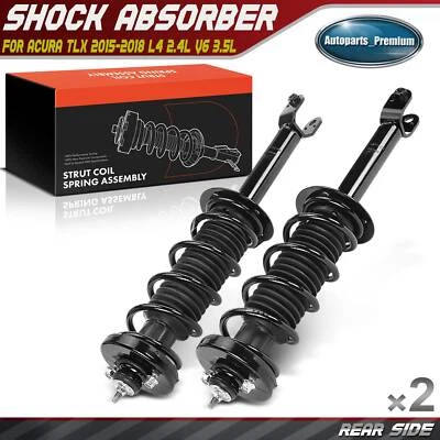 Conjunto completo de puntal y resorte helicoidal trasero izquierdo y derecho 2 piezas para Acura TLX 2015-2018 Foto 1 de 4