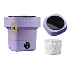 9L Portable Washing Machine Mini Washer 3 Modes Deep Cleaning Foldable Purple