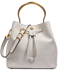 $348. Bolso Bandolera Donna Karan Lawrence Asa Superior Dorado Blanco Brillante - Imagen 1 de 8