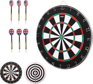 18" Regulation Size Steel Tip Dartboard Game Set. Dart Board Game Set - Picture 1 of 6