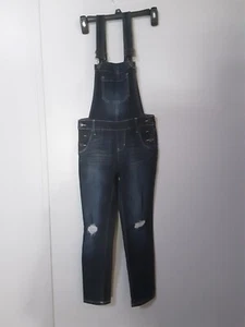So #28 Girls Blue Denim Jeans Overall Bib Size 10, Preowned Good Condition - Picture 1 of 10