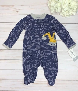Carter’s Baby Boy Construction Vehicles Footed Coverall Size - Newborn - Picture 1 of 3