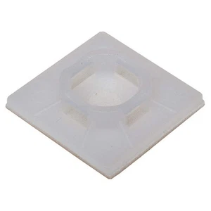 Cable Tie Mount, Generic, 4-Way, 1" x 1", Pkg of 100, Sticky Backs (6EEF2) - Picture 1 of 1