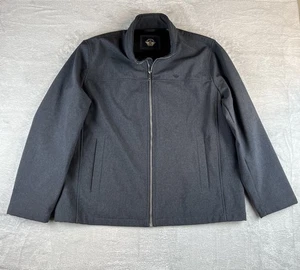 Dockers Shell Coat Full Zip Mens XXL Charcoal Office Preppy Tech Bro - Picture 1 of 16