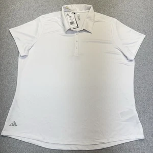 Adidas Polo Shirt Women’s Size 2XL White Performance Golf Polo Short Sleeve NWT - Picture 1 of 11