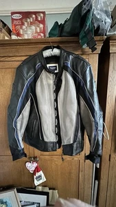 Triumph Mesh Leather Motorcycle Jacket 48 - Picture 1 of 18