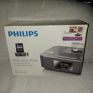 Phillips DC291/37 Apple iPod iPhone/iPad/MP3 Reloj Despertador Radio Sistema de Acoplamiento OFC - Imagen 1 de 7